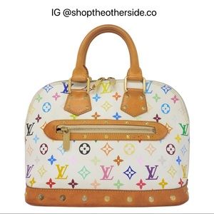 Louis Vuitton Monogram Multi Color Alma in White